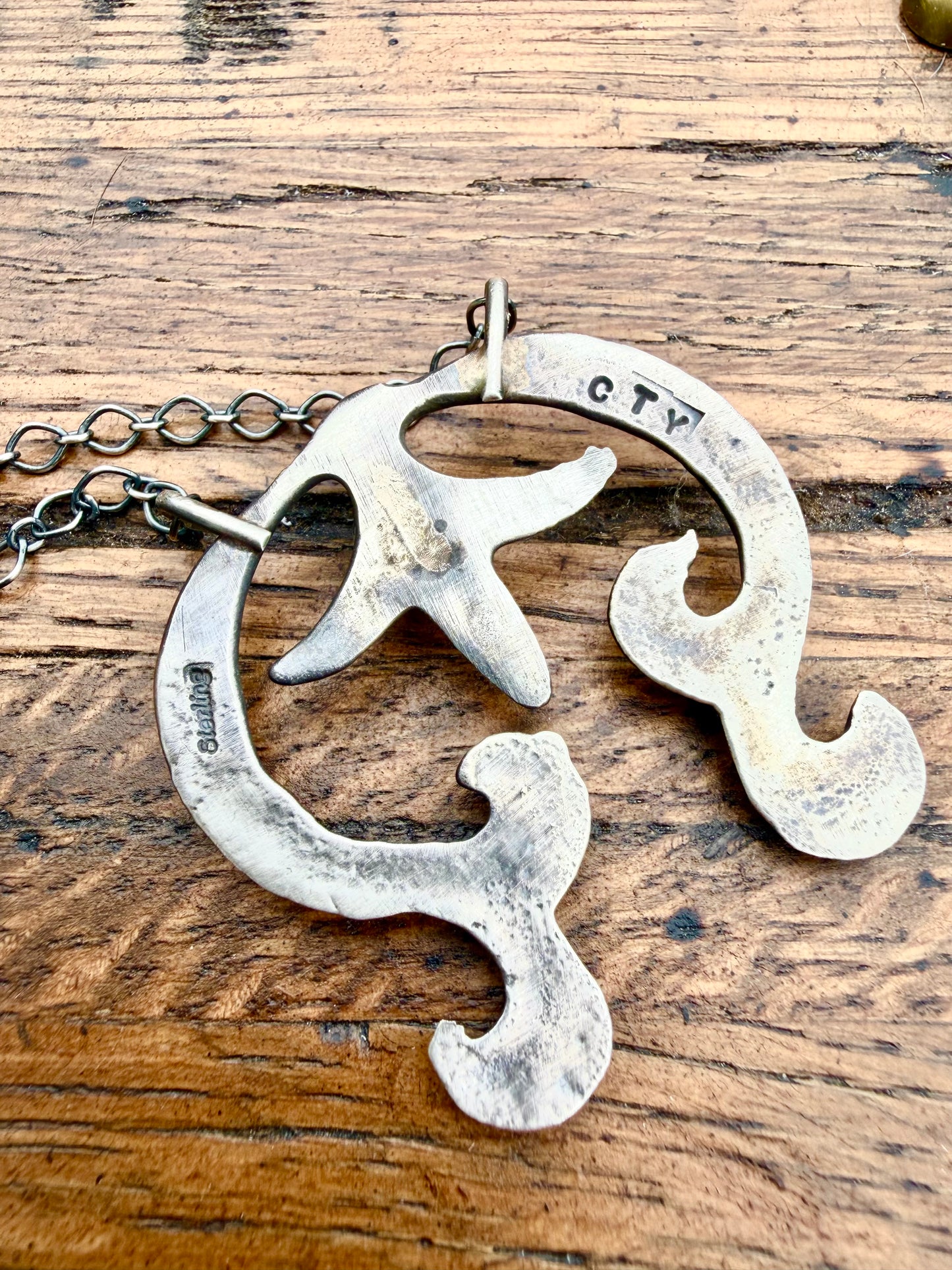 Silver Naja Pendant Necklace - C. Tom