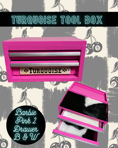 2 Drawer Turquoise Toolbox | Jewelry Organizer
