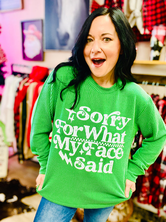 Sorry Not Sorry Holiday Top