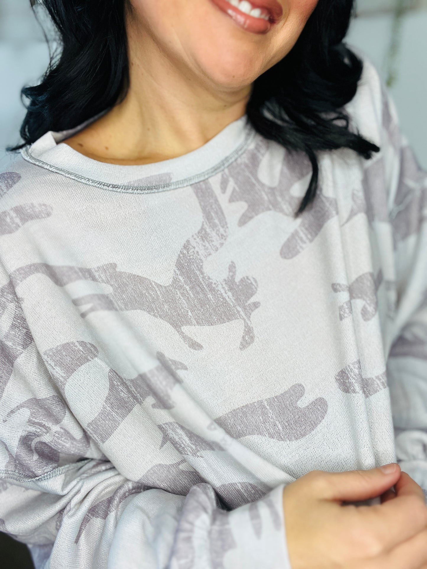 Camo Reverse Seam Sweatshirt