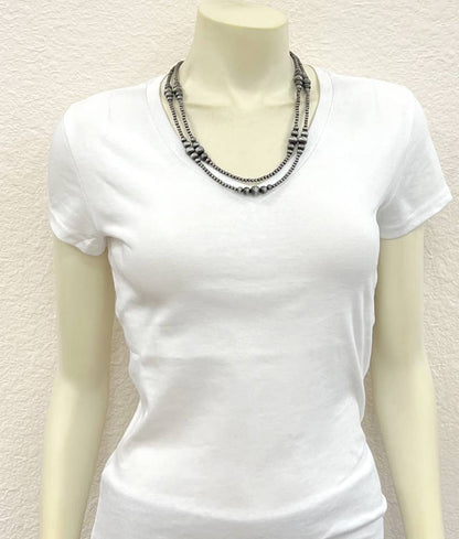 9 Clustered Western Pearl Bead Necklace