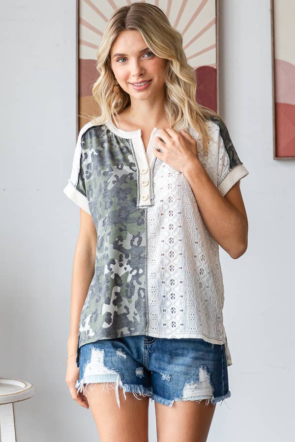 Camo Lace Calgary Top