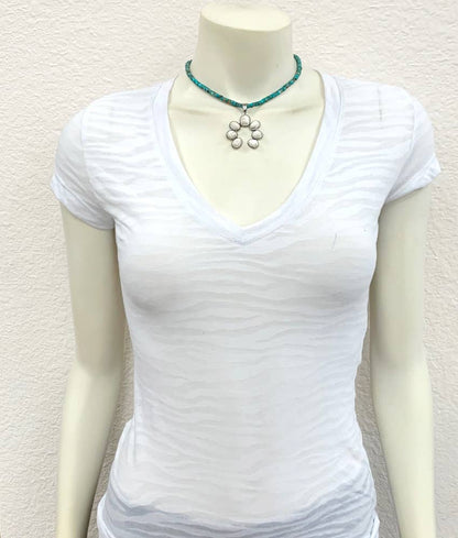 White Squash Naja Gemstone Necklace