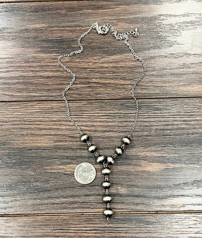20" 10mm Western Bead Y-Necklace