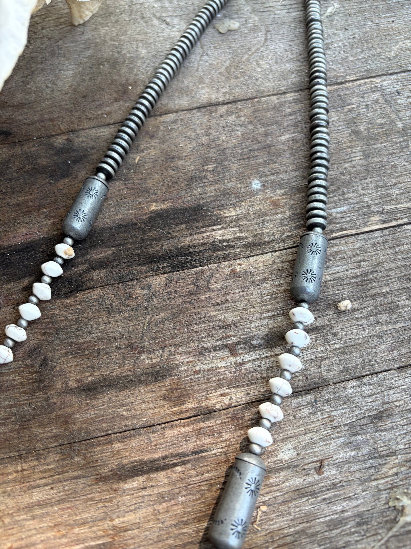 40'' Cream Delight Rondelle Faux Necklace