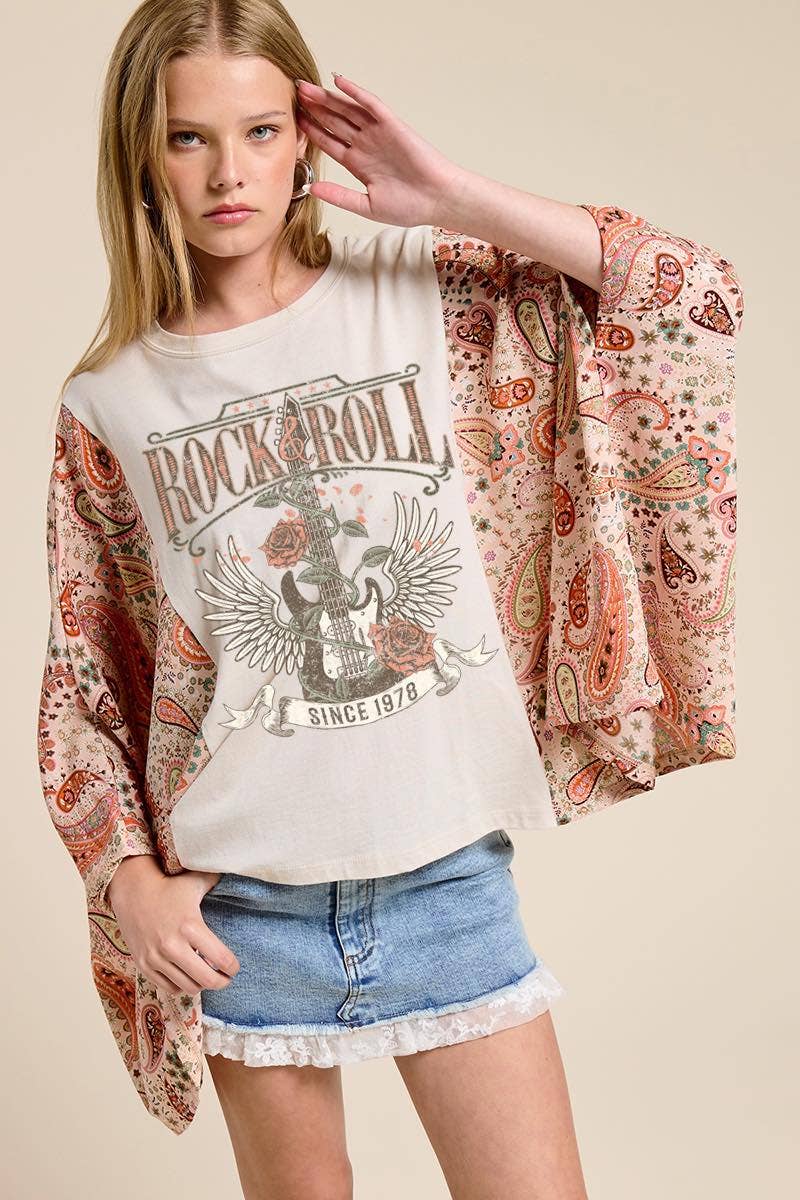 Rock N Roll Vintage Rustic Poncho