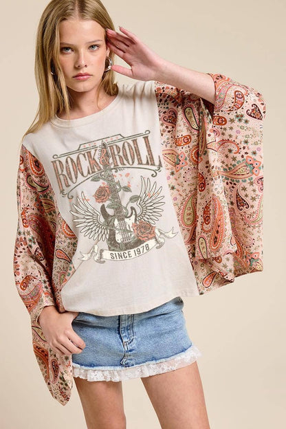 Rock N Roll Vintage Rustic Poncho