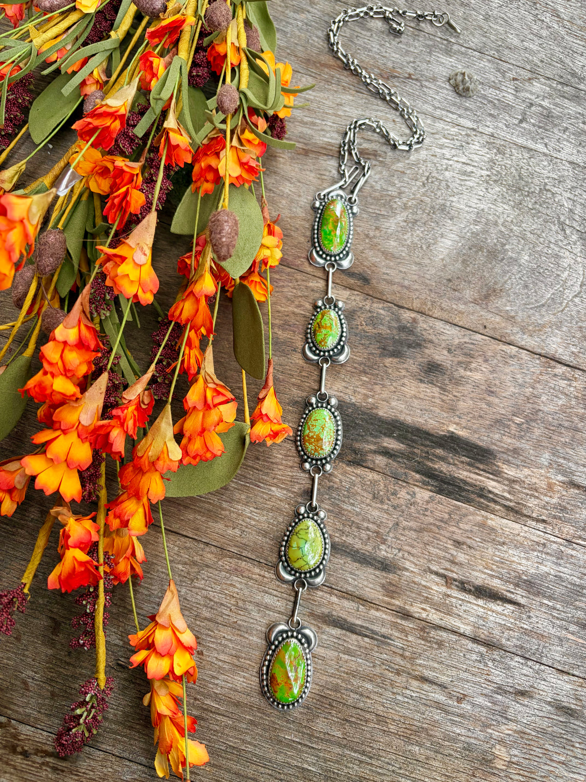 Ty Etsitty Green Machine Lariat Necklace