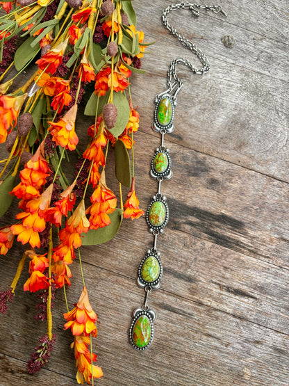 Ty Etsitty Green Machine Lariat Necklace