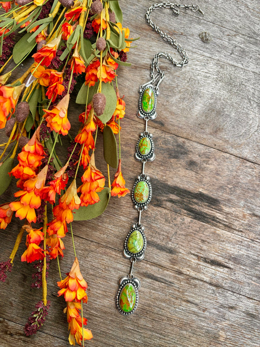 Ty Etsitty Green Machine Lariat Necklace