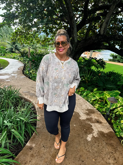 Joss Camo Rounded Crewneck