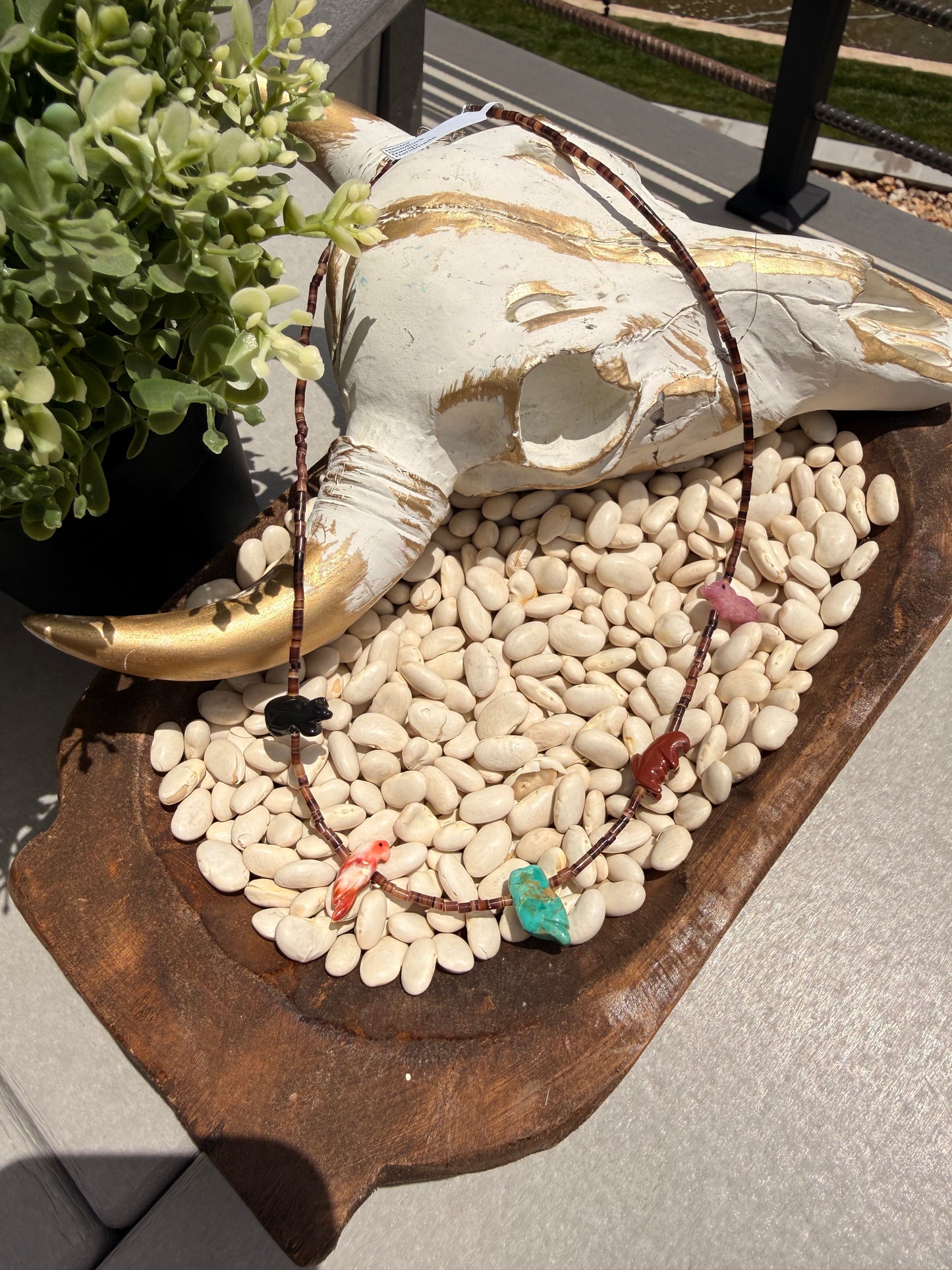 Hector Goodluck - 16" Fetish Bead Necklace