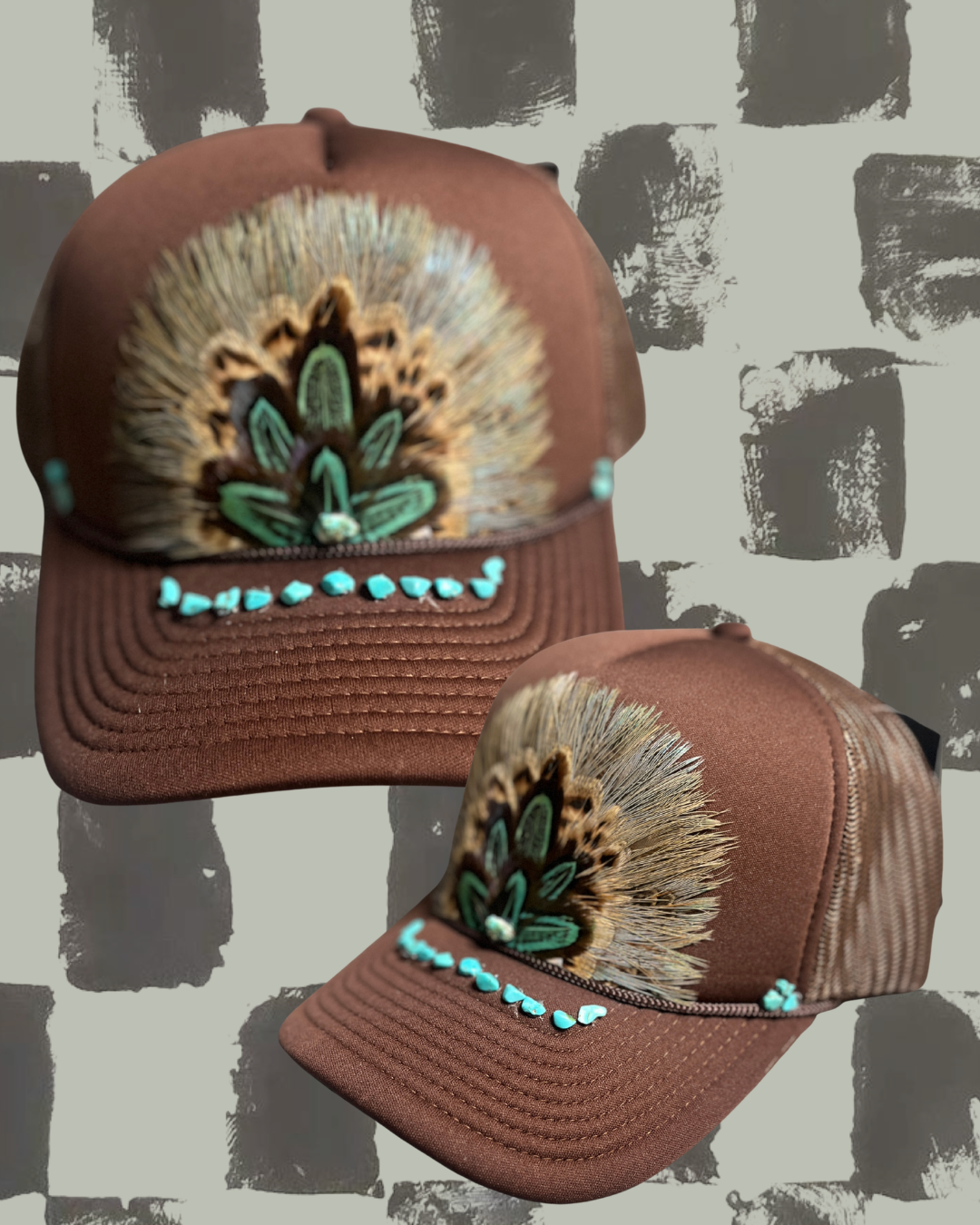 Gypsy Custom Feather Trucker Hat