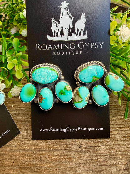 4 Stone Cluster Cutie Earrings