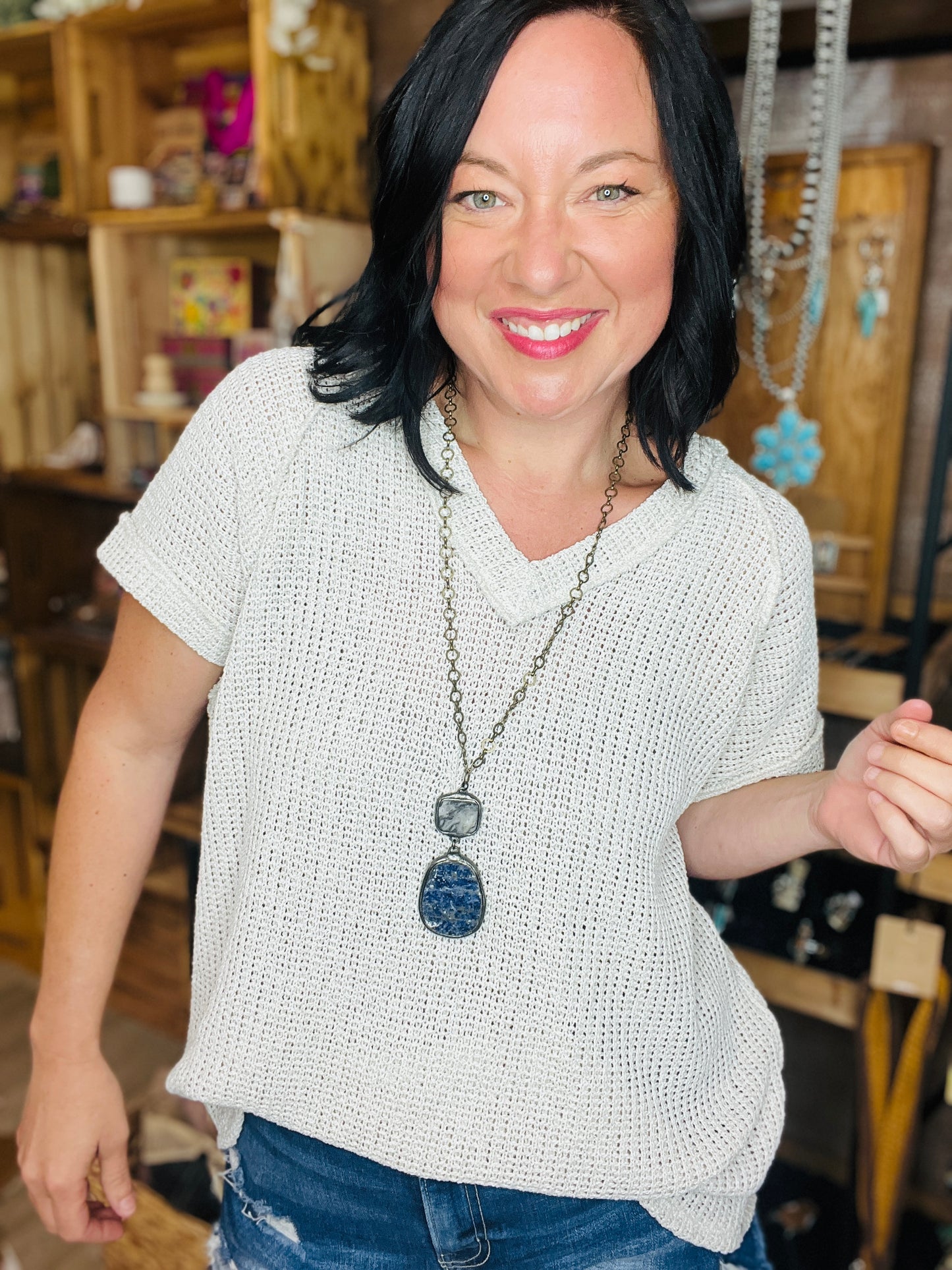 Neutral Applause Boho Top