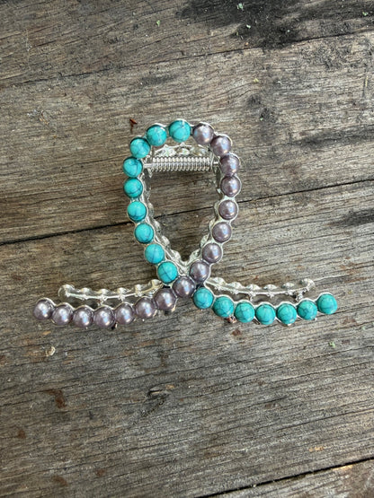 Rockin Western Pearl Hair Clip