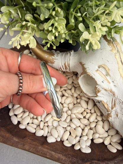 Alive Tahe - Stamped Silver Cuff