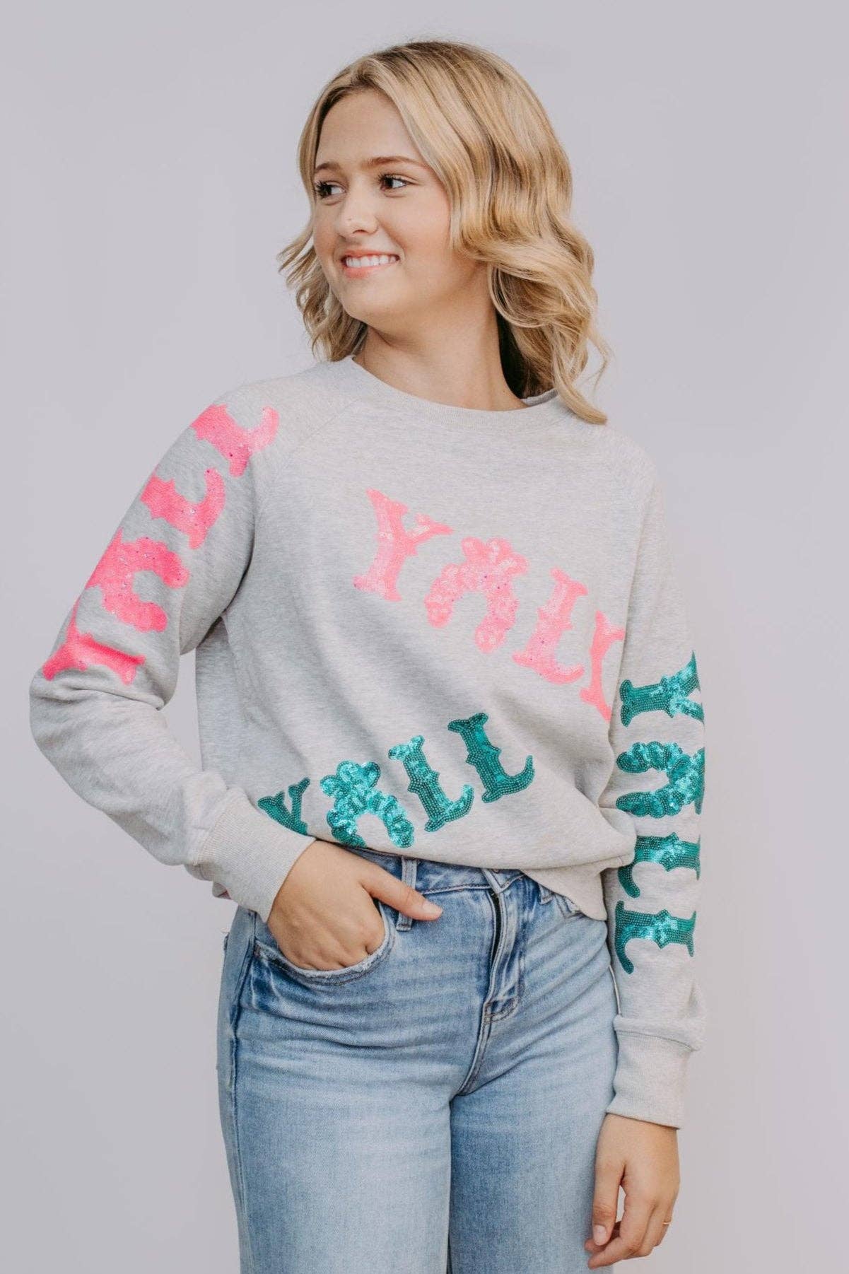 Y'all Pink Party Sweatshirt