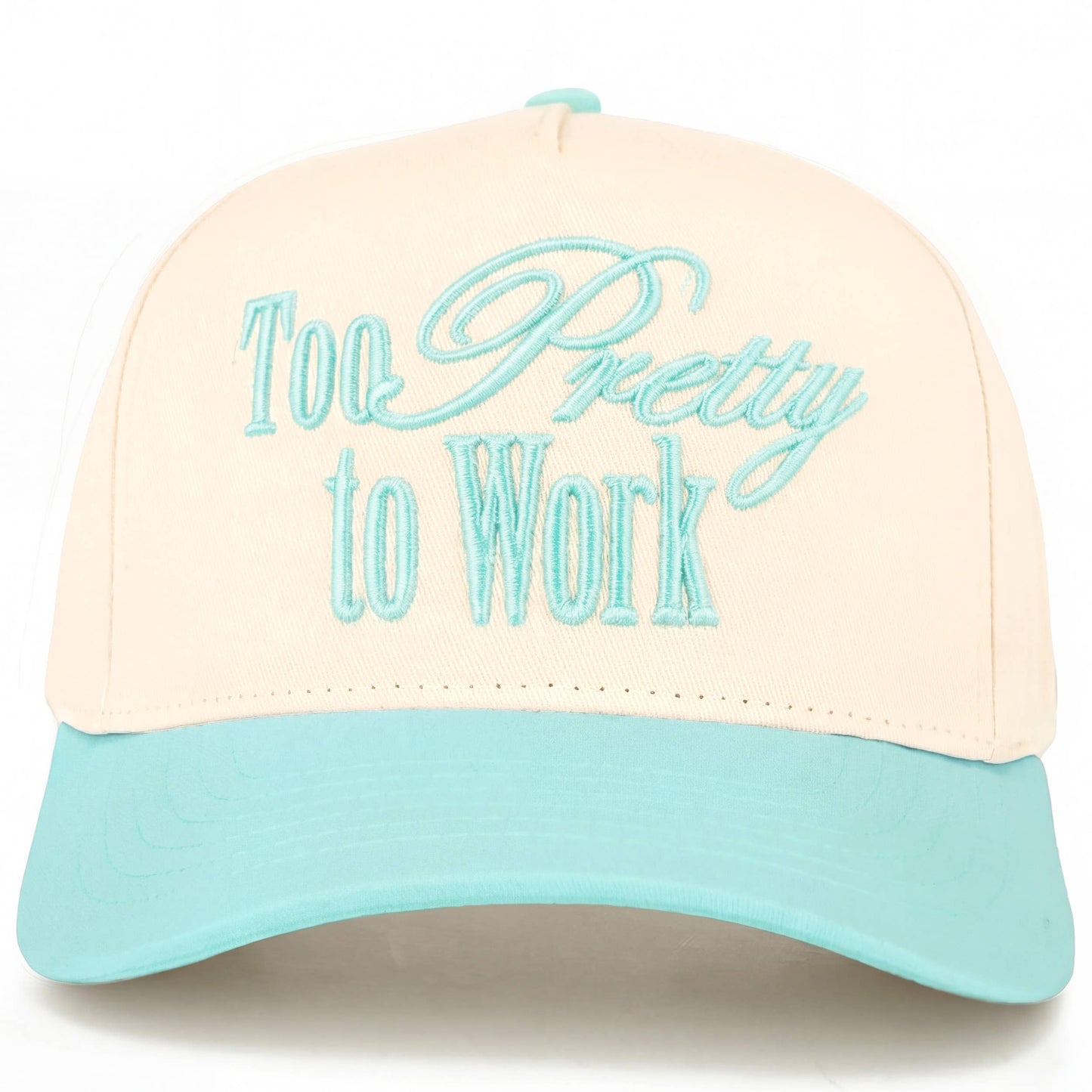 Too Pretty to Work Canvas Trucker Hat