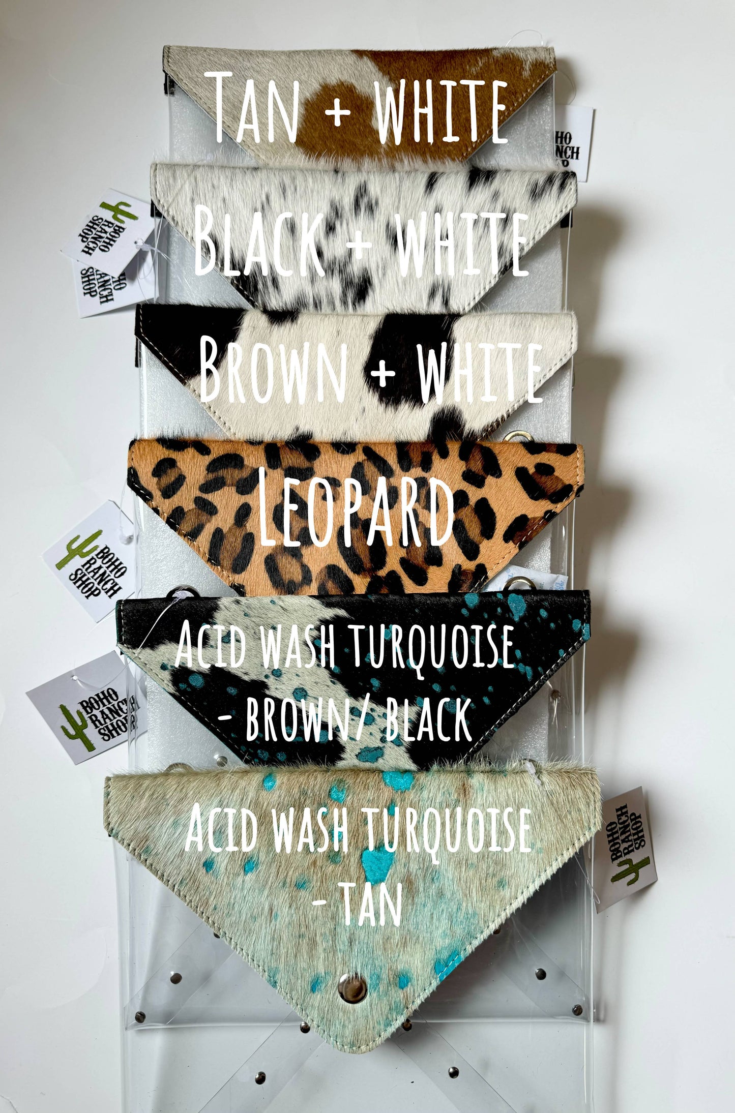 Western Cowhide Hairon Clear Crossbody Purse