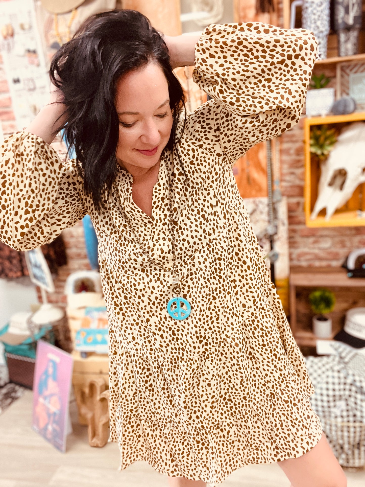 Autumn Stroll Floral Dress
