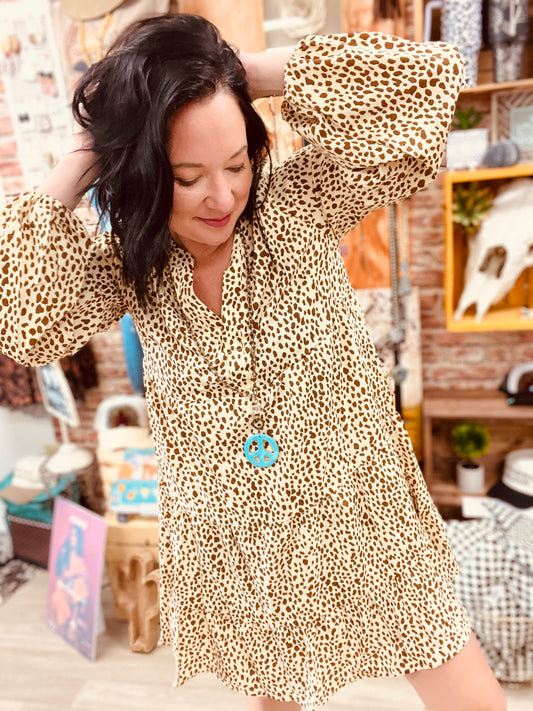 Autumn Stroll Floral Dress
