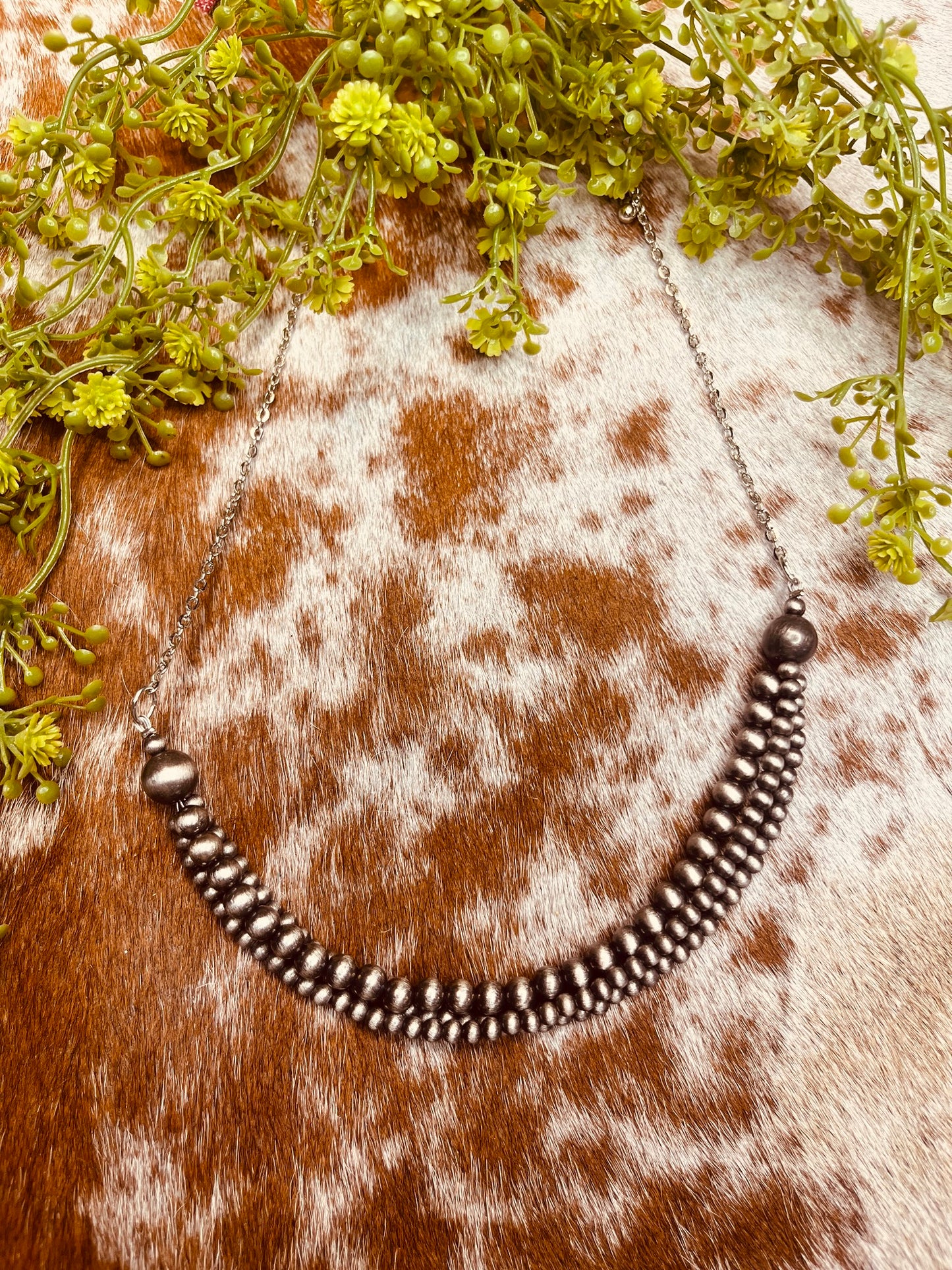 3-Strand Pearl Bead Necklace