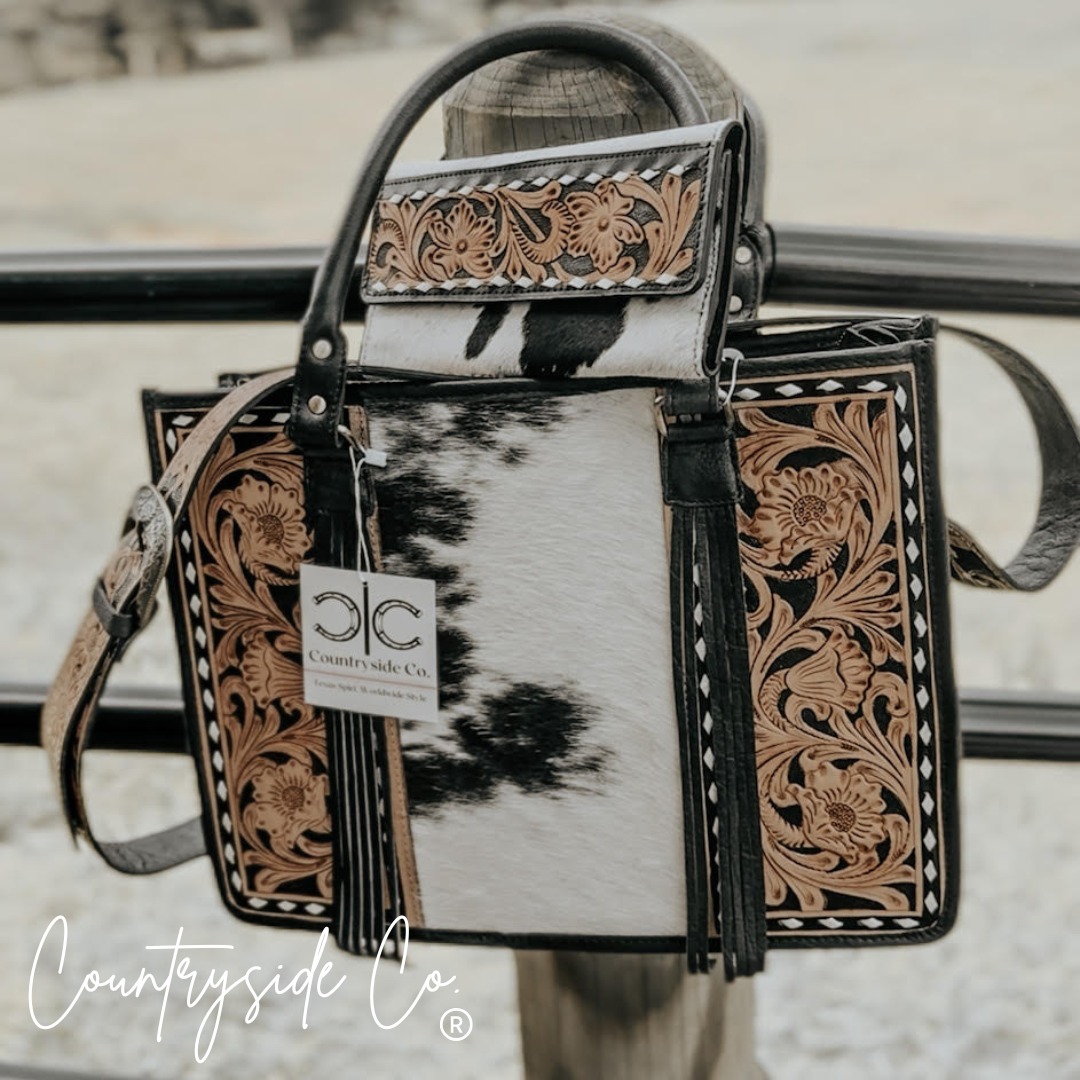 Panhandle Leather Cowhide Tote