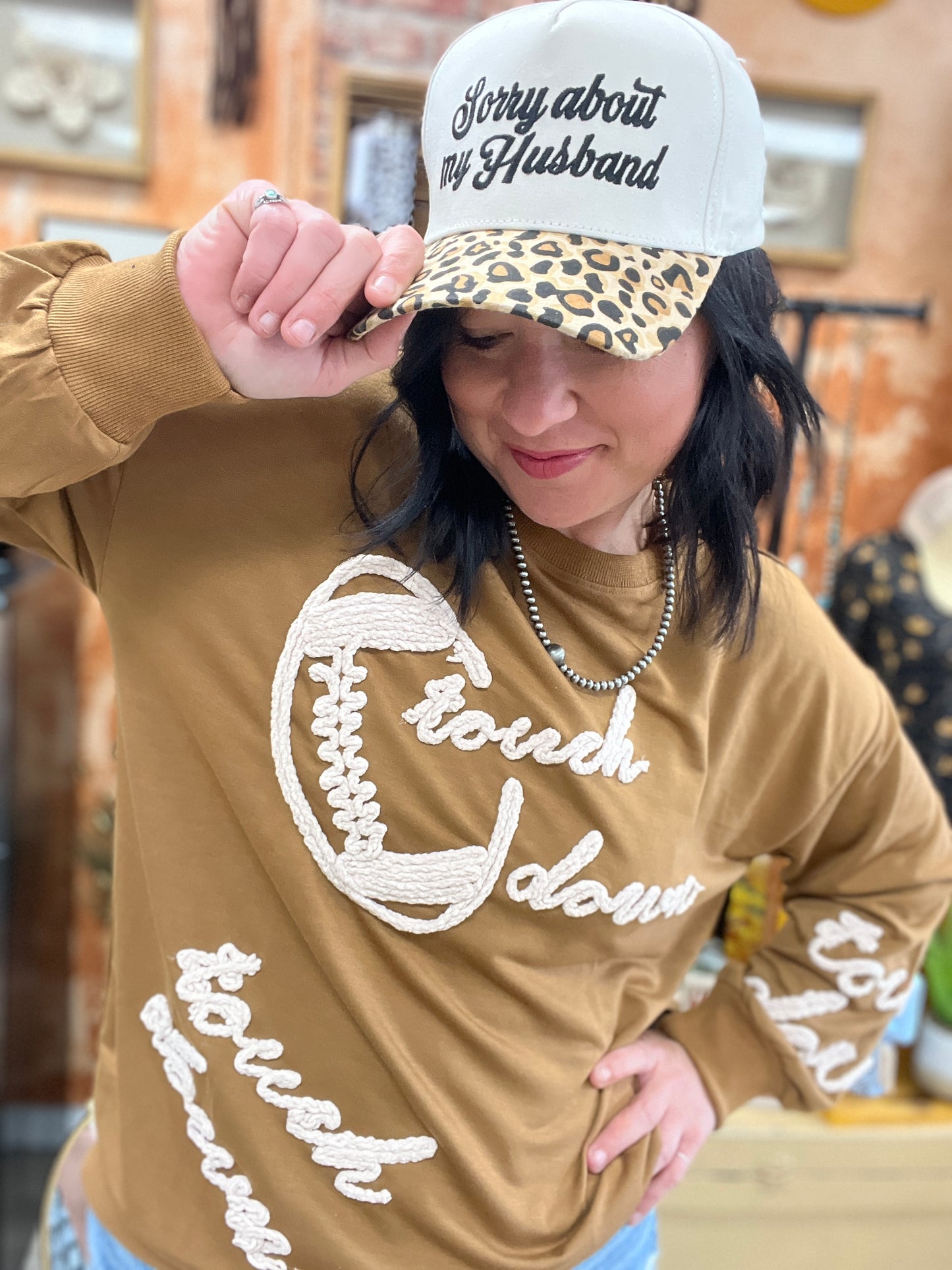 Touch Down Laceup Sweatshirt