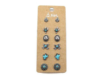 6 Pc. Western Earring Sets