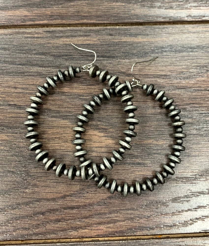 Western Pearl Hoop Earrings