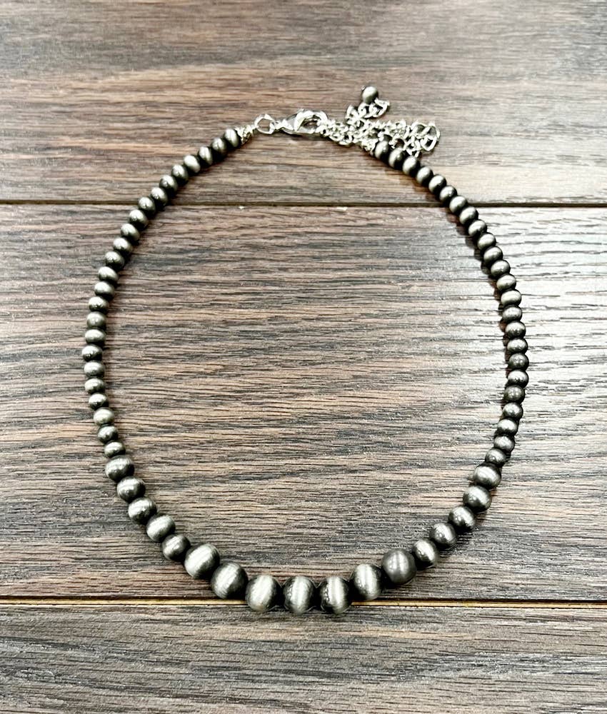 Graduated Navajo Bead Necklace