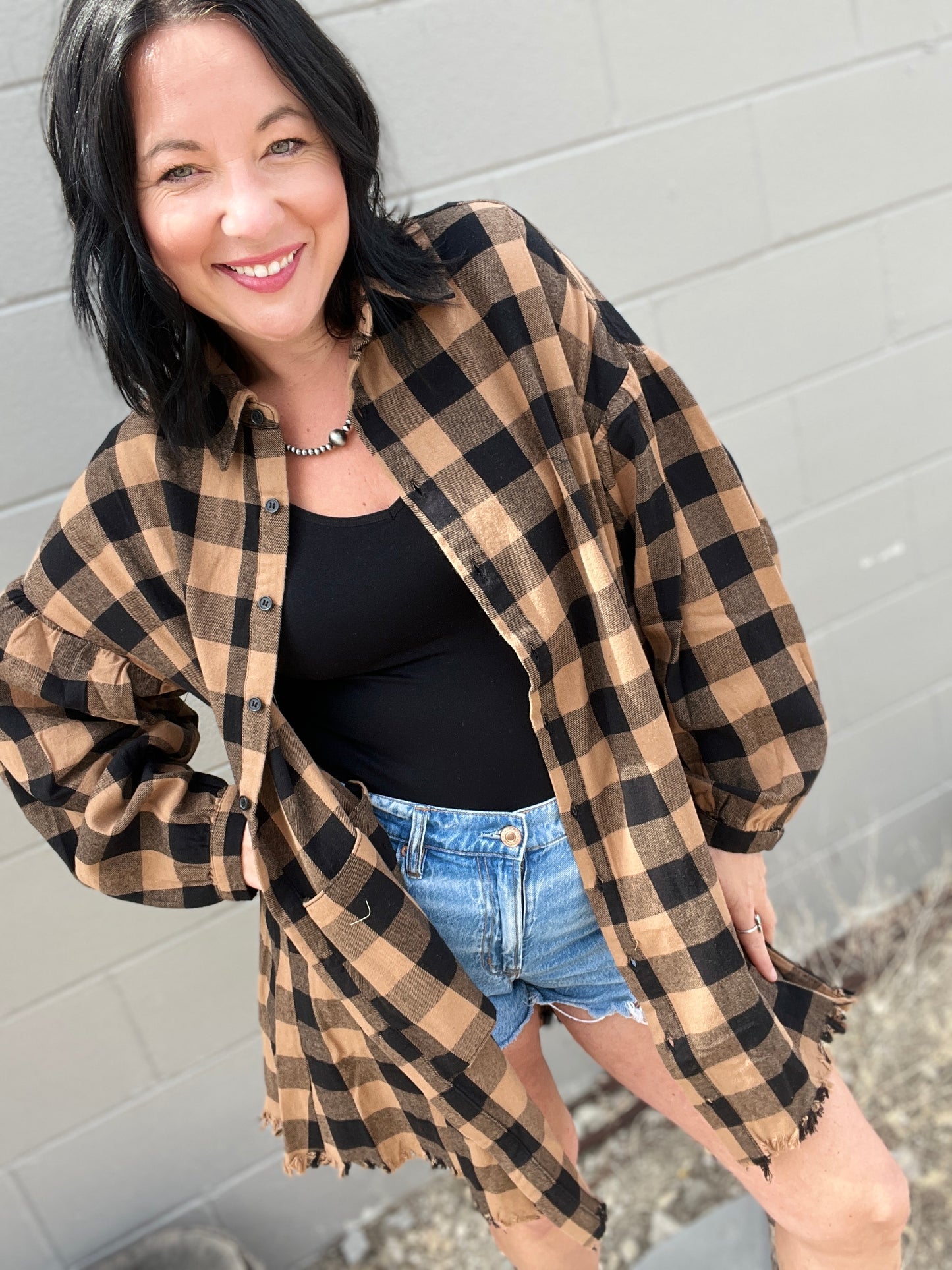 Gypsy Plaid Campfire Dress