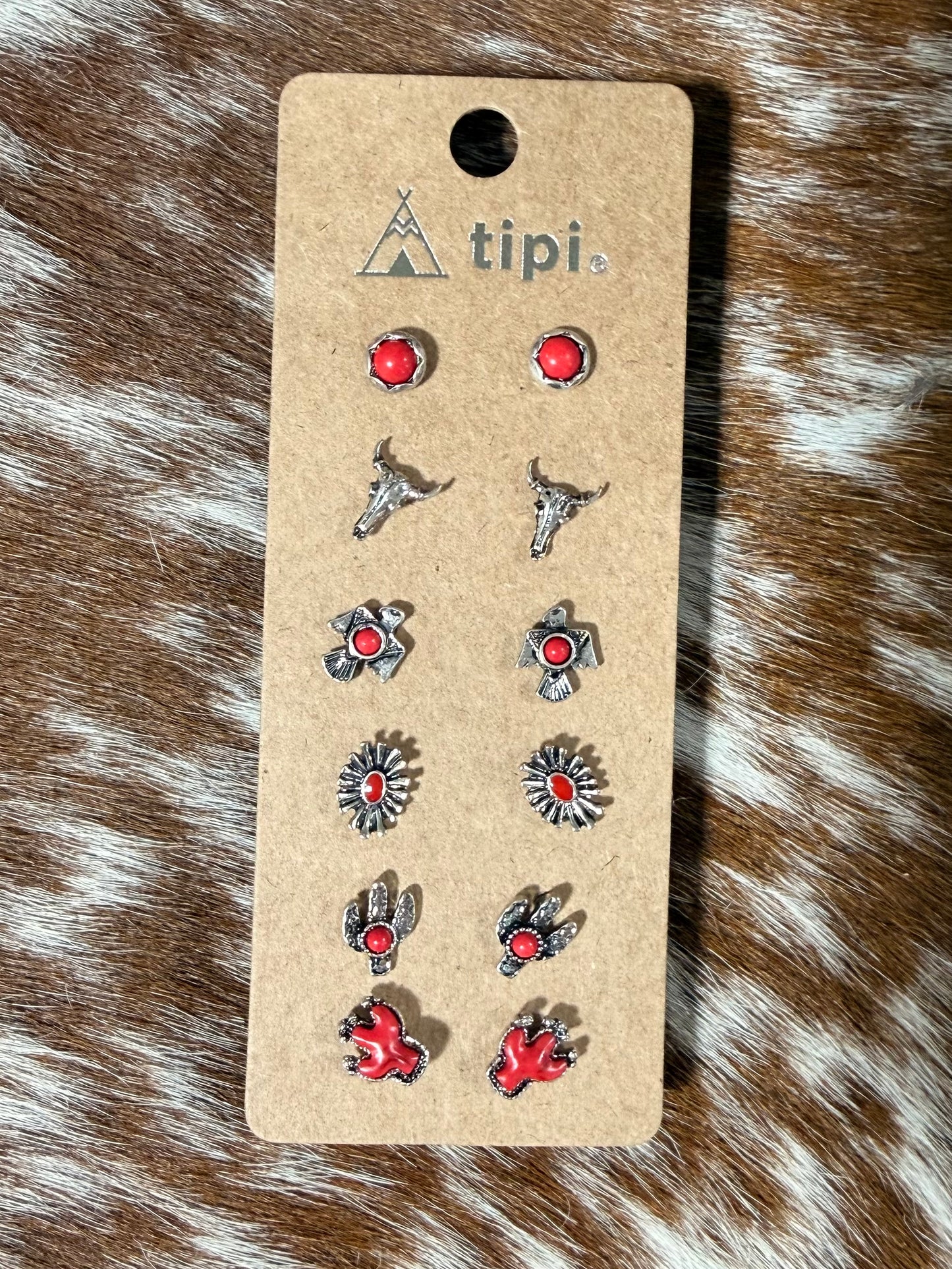 6 Pc. Western Earring Sets