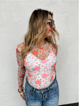The Floral Hippy Mesh Top