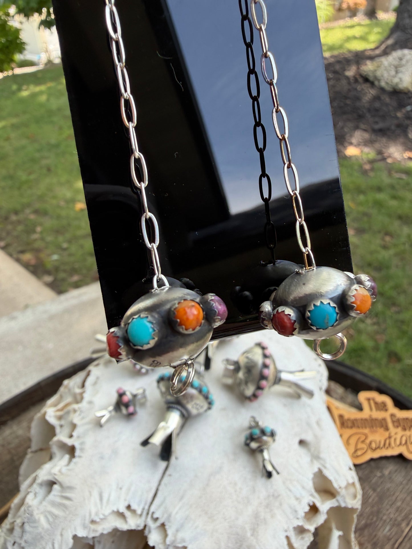 Monica Smith  4" Blossom Earrings
