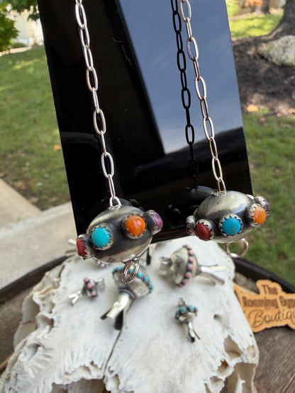 Monica Smith  4" Blossom Earrings