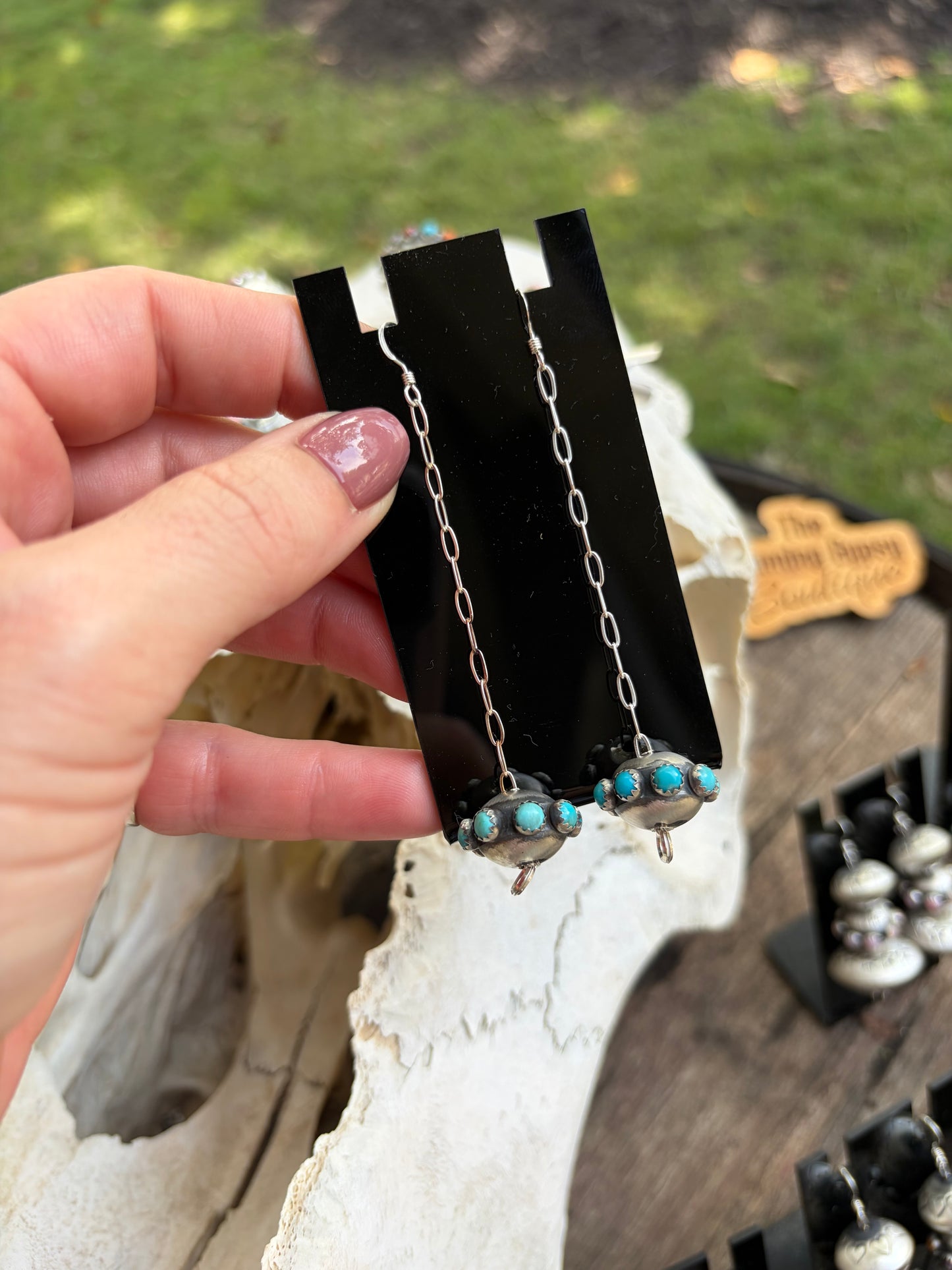 Monica Smith  4" Blossom Earrings