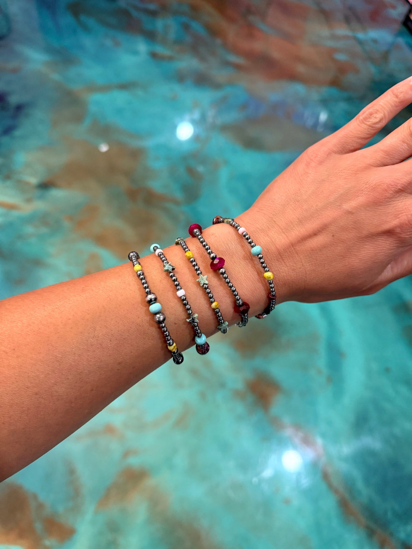 Jaci Set Sterling Silver & Natural Stone Bracelets - Pick Your Favorite