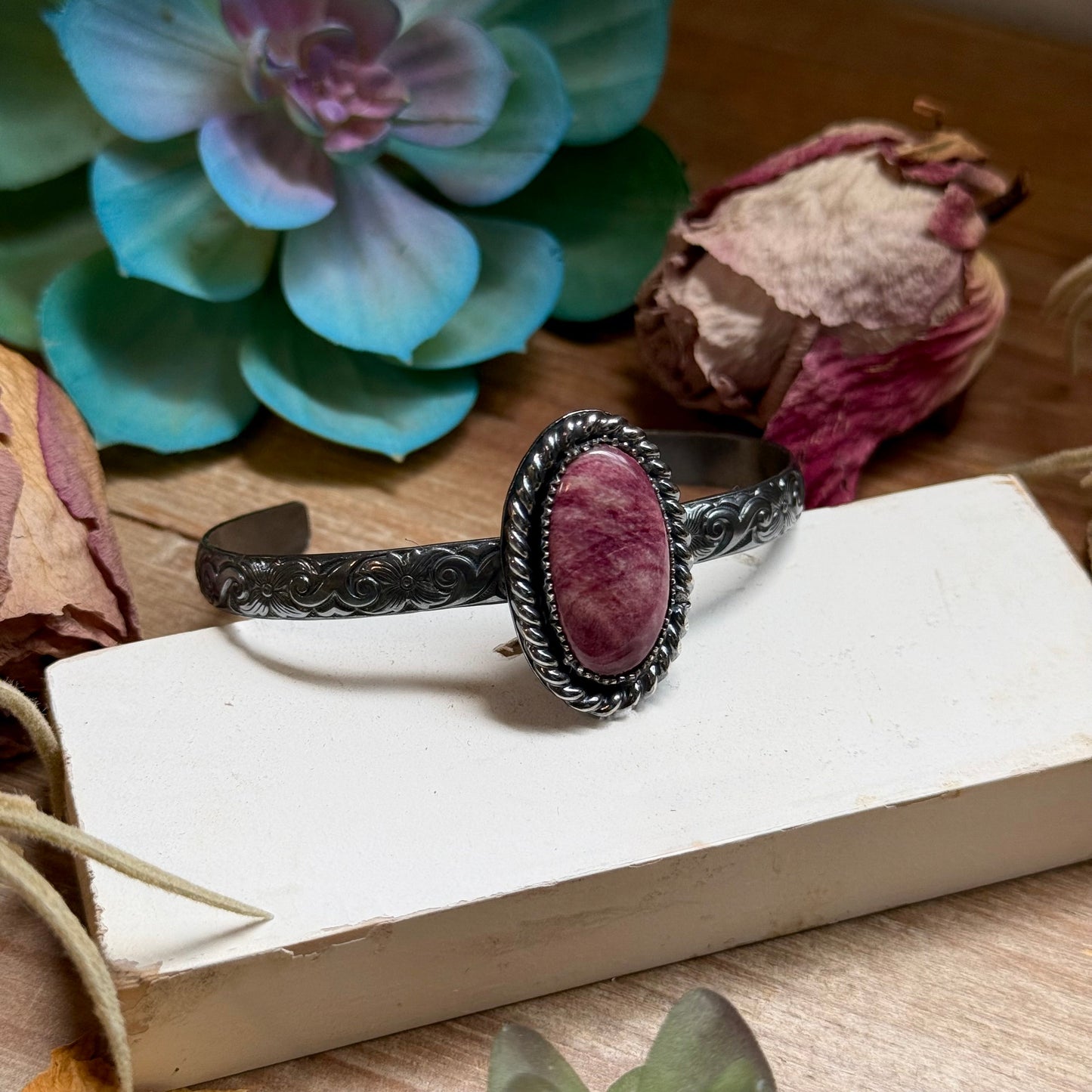 Show moreShow lessMJ Purple Spiny Cuff – Sterling Silver