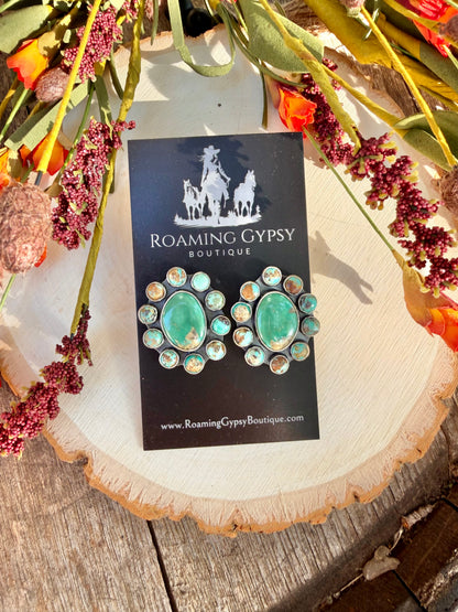 Nacozari Turquoise Cluster Earrings