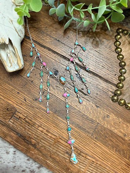 Cotton Candy Chandelier Necklace
