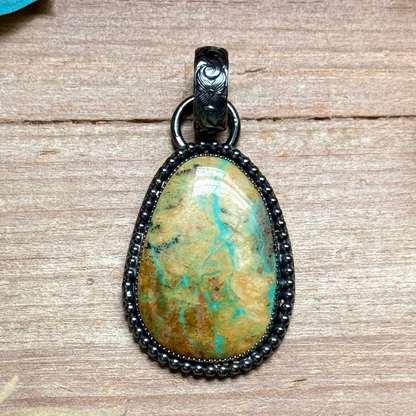 MJ Freeform Turquoise Pendant – Sterling Silver