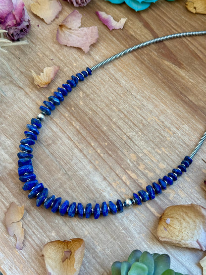 22” Graduated Lapis Necklace
