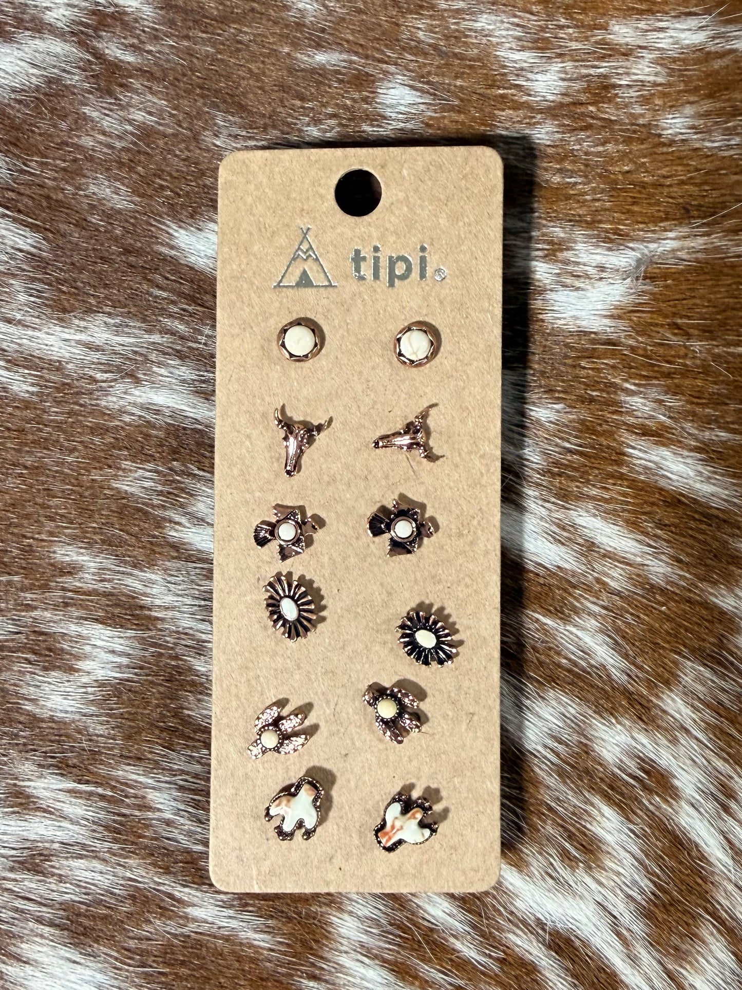 6 Pc. Western Earring Sets