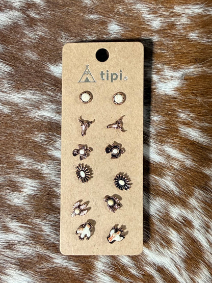 6 Pc. Western Earring Sets