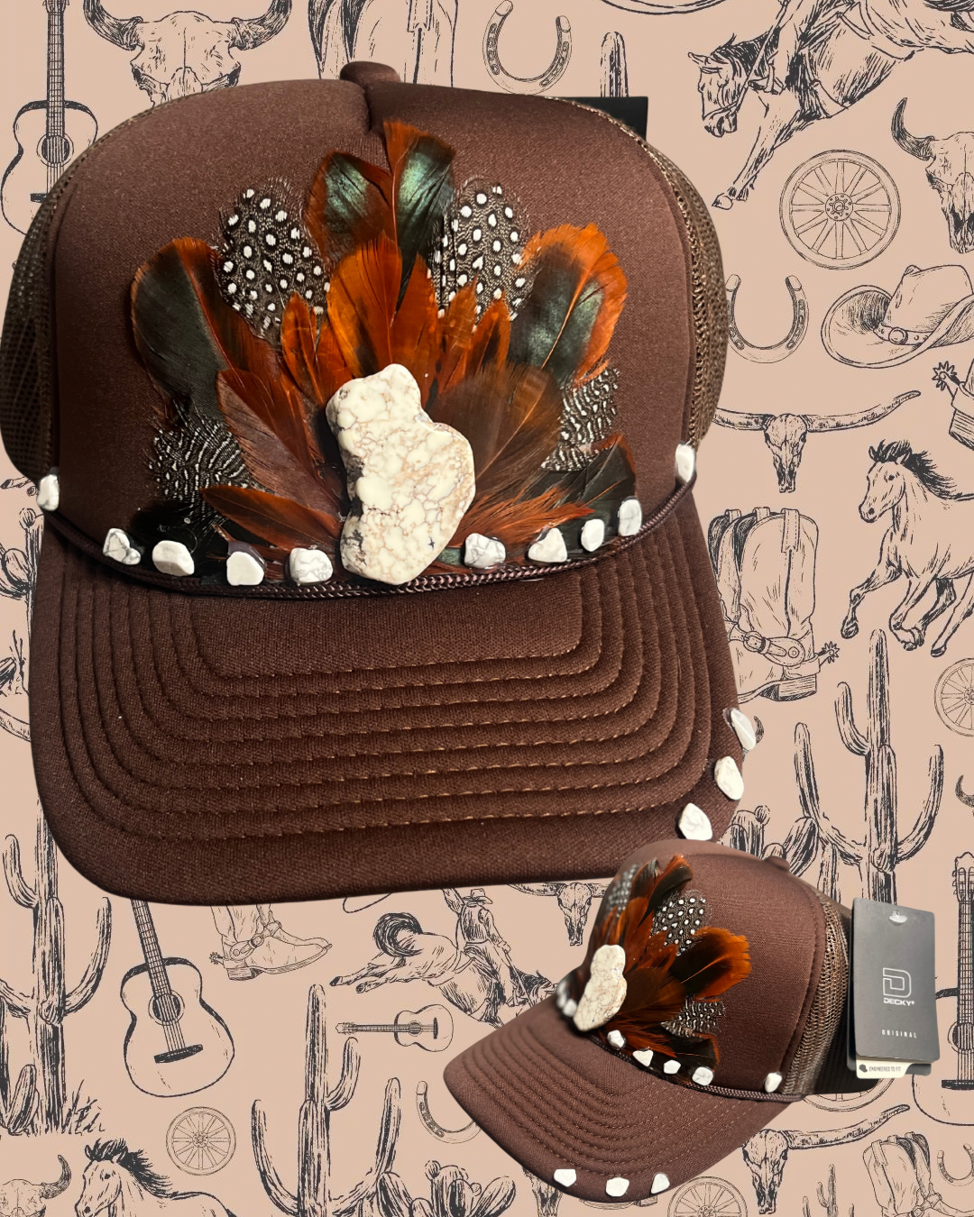 Gypsy Custom Feather Trucker Hat