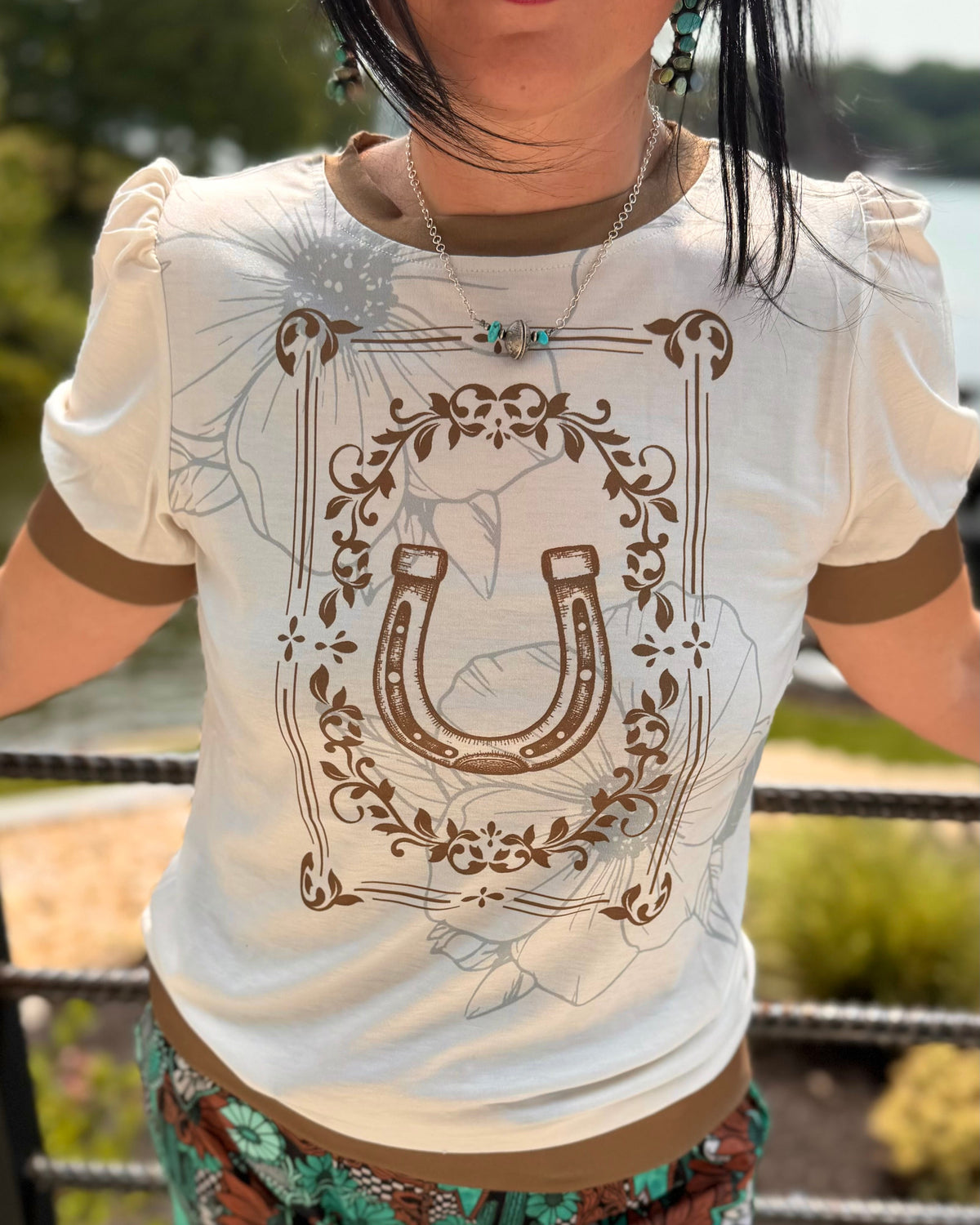 Sage & Horseshoe Tee