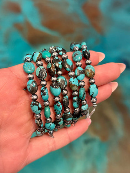 Matrix Turquoise Bracelet – 6 1/4" – 5mm Oval