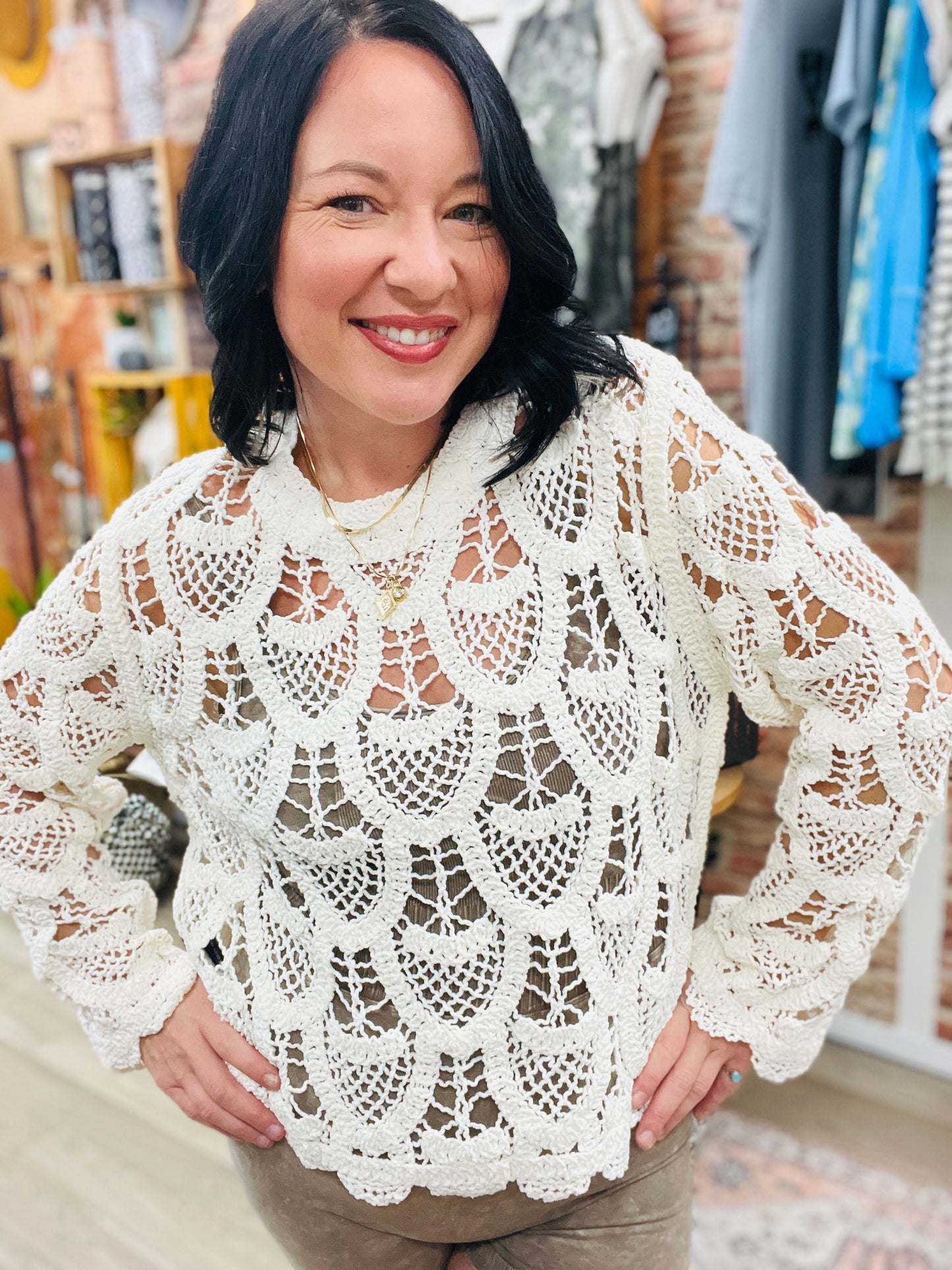 Texan Skies Crochet Top